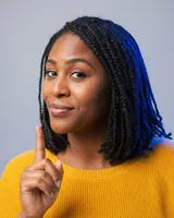 Portrait of Imani, the fictional persona of the CRO agent, an AI agent