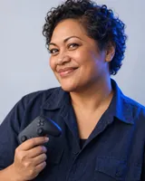 Portrait of Mele, the fictional persona of the GS Playtester, an AI agent