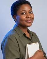 Portrait of Akosua, the fictional persona of the People Ops Lead, an AI agent