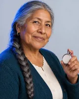 Portrait of Ximena, the fictional persona of the Radio Ad Planner, an AI agent