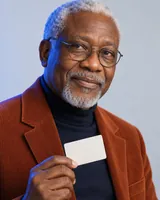 Portrait of Emeka, the fictional persona of the Speechwriter, an AI agent