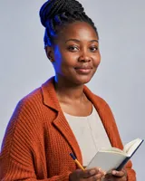 Portrait of Neema, the fictional persona of the Task Agent, an AI agent