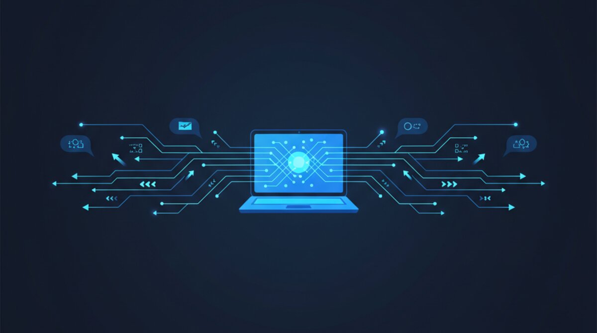 Laptop showing graphs and performance analytics data visualization