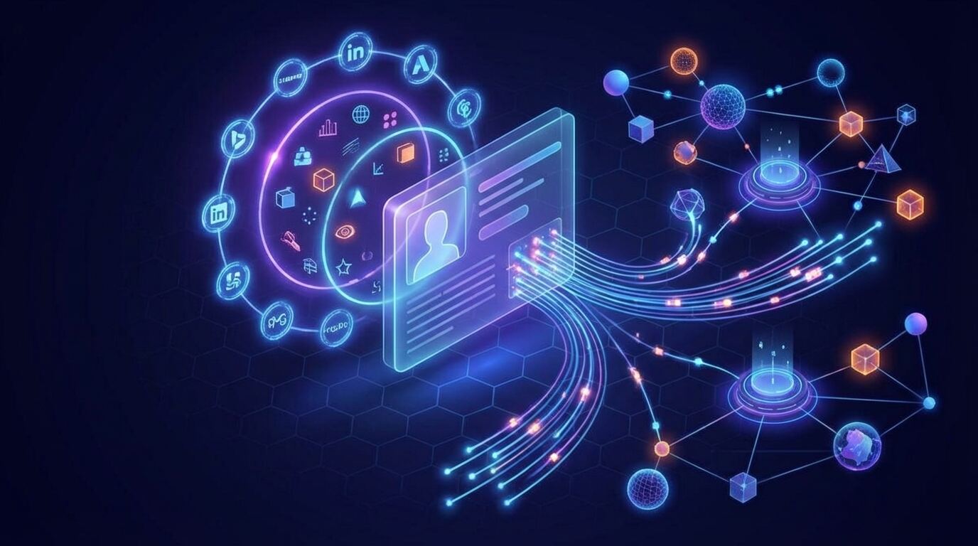 AI prospect enrichment pulling LinkedIn data and company intelligence to personalize sales presentations